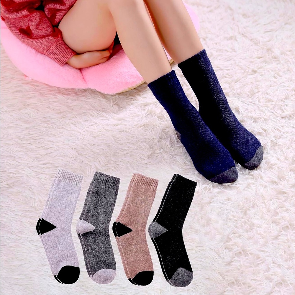 5 Pairs of Wool Socks Brand New Women Winter Mutli Color Boot Socks